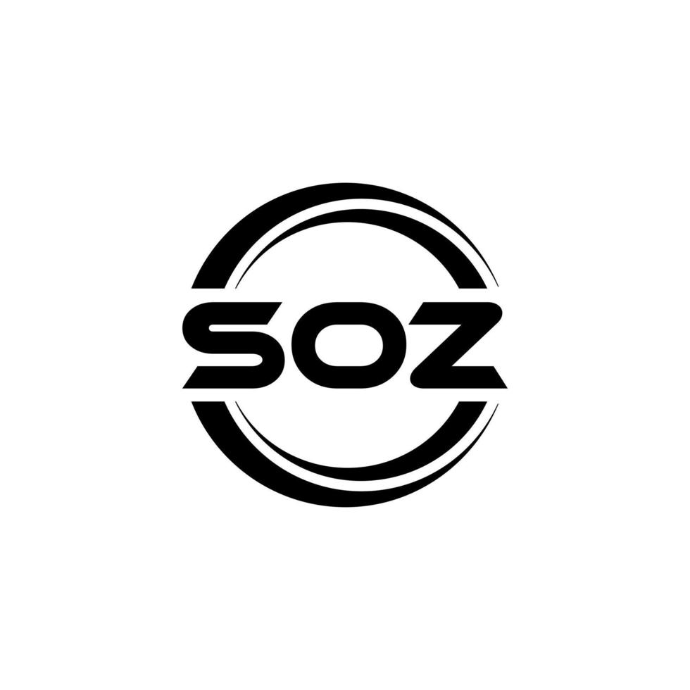 soz brev logotyp design i illustration. vektor logotyp, kalligrafi mönster för logotyp, affisch, inbjudan, etc.