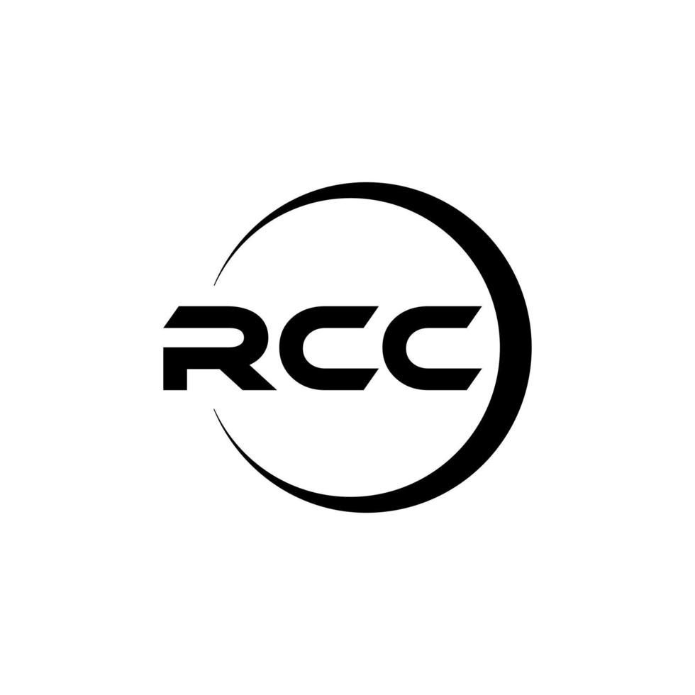 Rcc-Brief-Logo-Design in Abbildung. Vektorlogo, Kalligrafie-Designs für Logo, Poster, Einladung usw. vektor