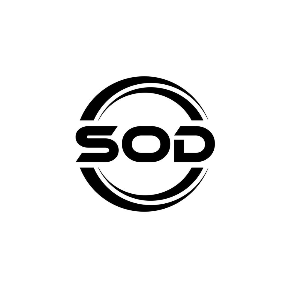 sod brev logotyp design i illustration. vektor logotyp, kalligrafi mönster för logotyp, affisch, inbjudan, etc.