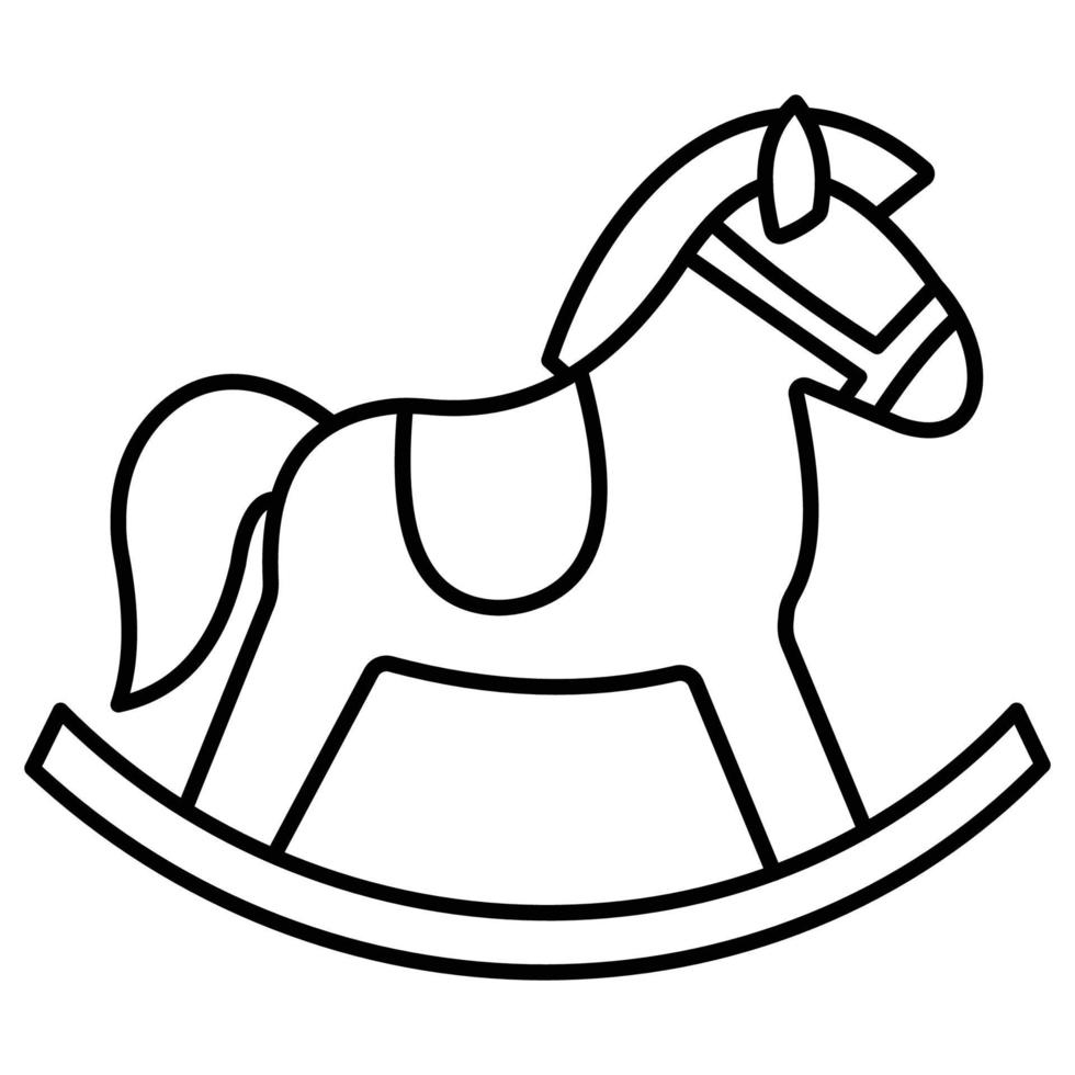 Pferdespielzeug, das leicht geändert oder bearbeitet werden kann vektor