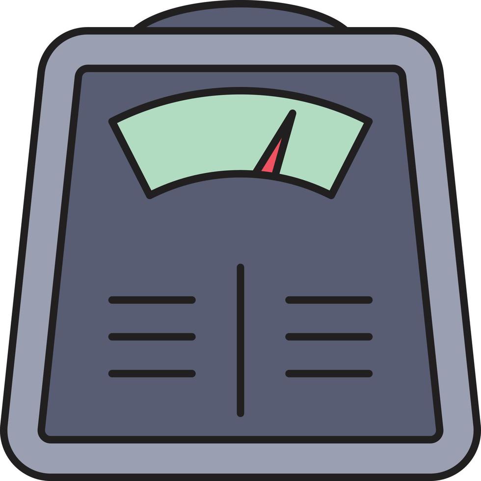 Gewichtsmesser-Vektorillustration auf einem Hintergrund. Premium-Qualitätssymbole. Vektorsymbole für Konzept und Grafikdesign. vektor