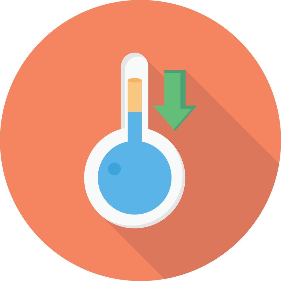 temperatur ner vektor illustration på en bakgrund.premium kvalitet symbols.vector ikoner för begrepp och grafisk design.