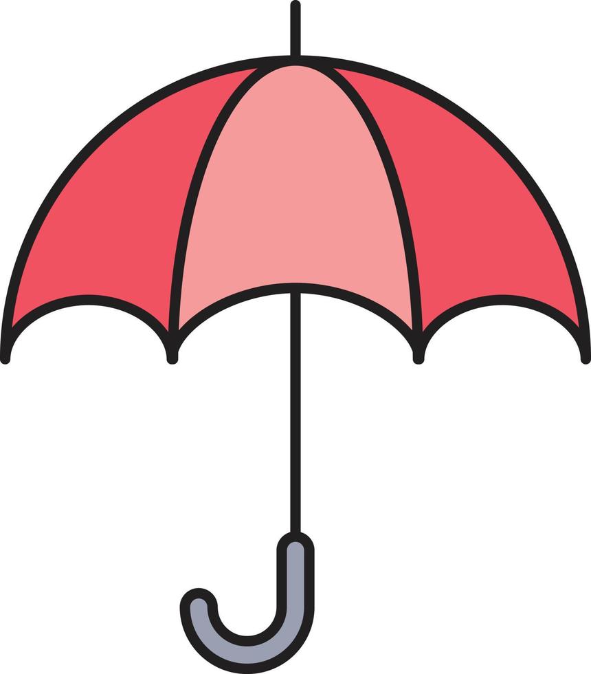 regenschirmvektorillustration auf einem hintergrund. hochwertige symbole. vektorikonen für konzept und grafikdesign. vektor