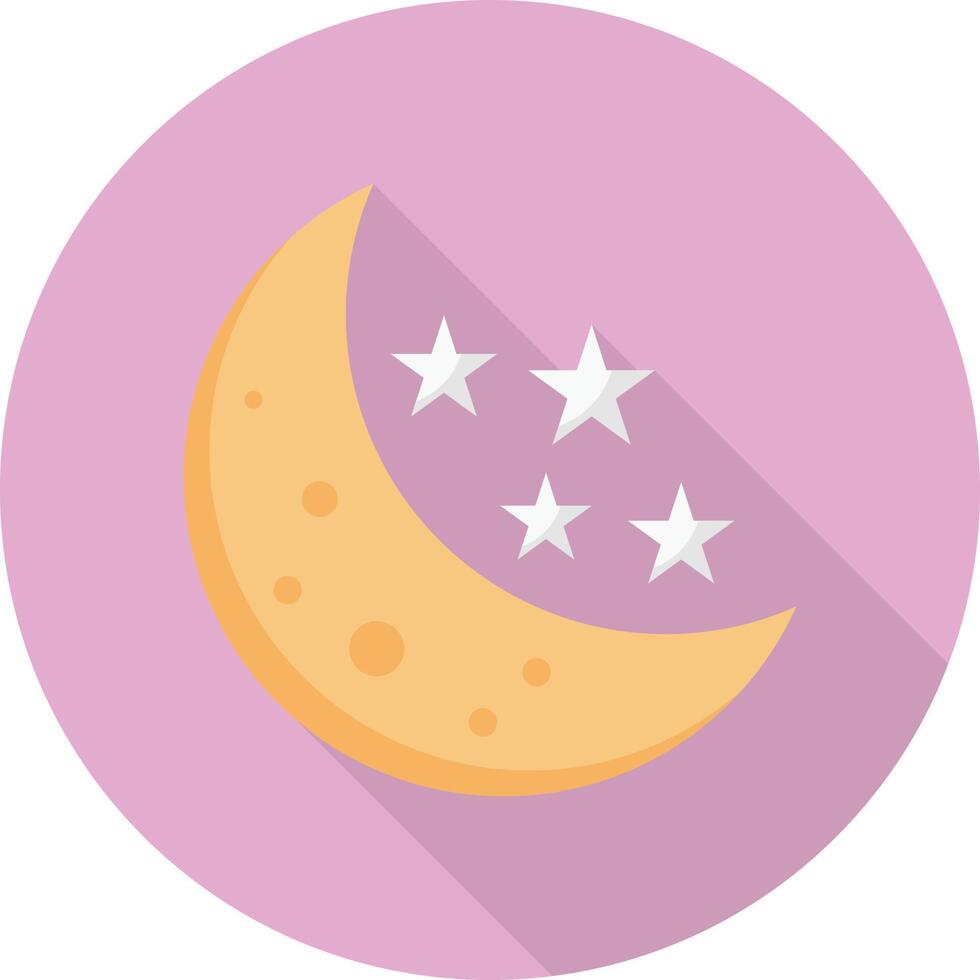 sterne mond vektorillustration auf einem hintergrund. hochwertige symbole. vektorikonen für konzept und grafikdesign. vektor