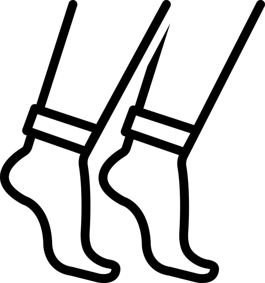 Liniensymbol für Bein vektor
