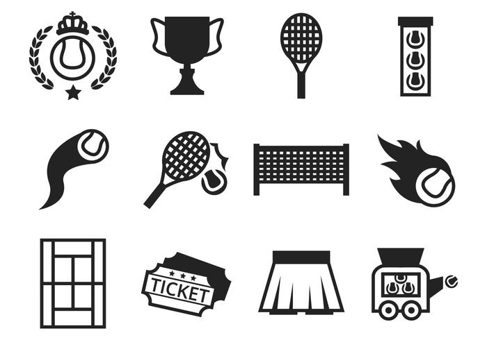 Kostenlose Tennis Icons Vektor