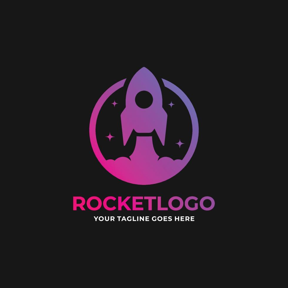 Raketen-Logo-Design-Vektor vektor