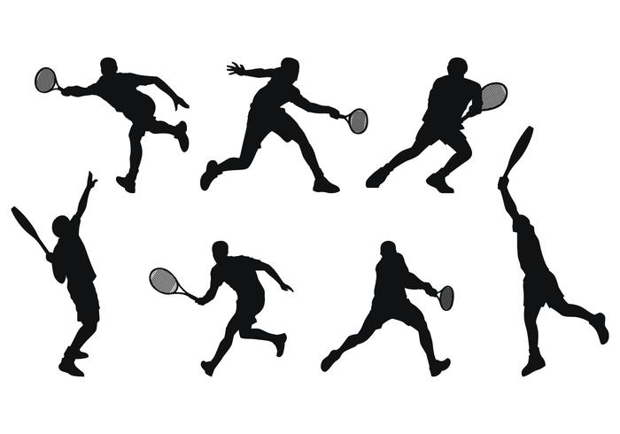 Tennisspieler Silhouette vektor