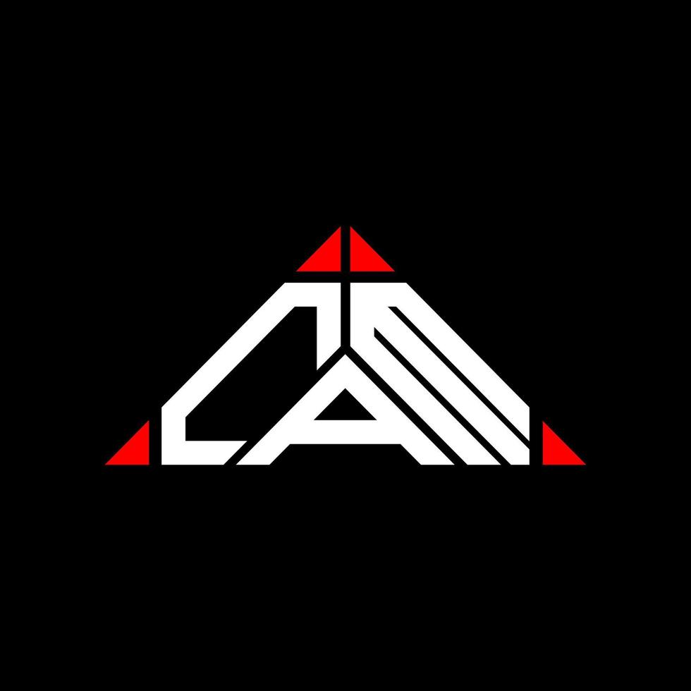 Cam Letter Logo kreatives Design mit Vektorgrafik, Cam einfaches und modernes Logo in Dreiecksform. vektor