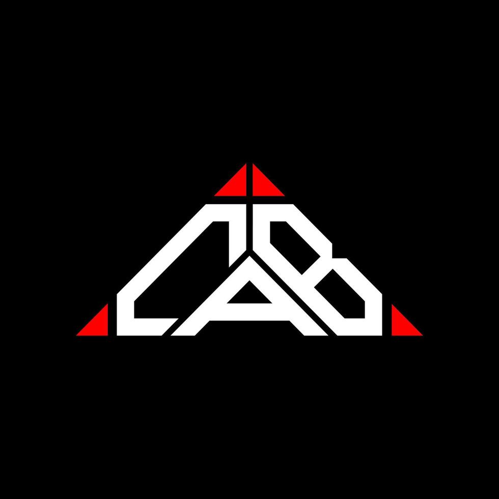 Cab Letter Logo kreatives Design mit Vektorgrafik, Cab einfaches und modernes Logo in Dreiecksform. vektor