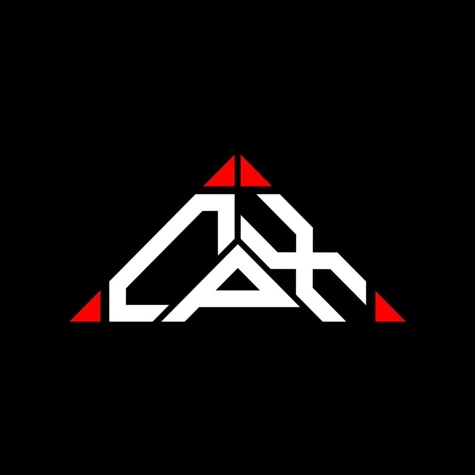cpx-Buchstaben-Logo kreatives Design mit Vektorgrafik, cpx einfaches und modernes Logo in Dreiecksform. vektor