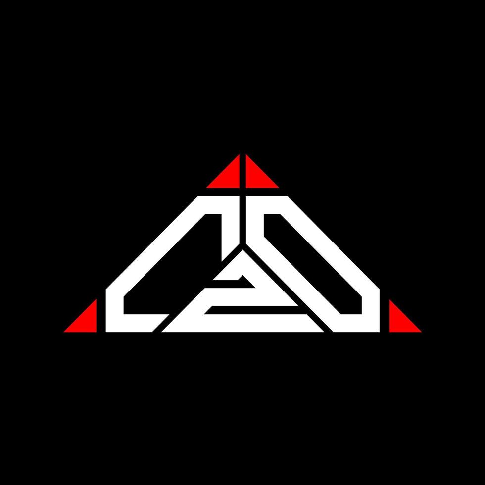 Czo Letter Logo kreatives Design mit Vektorgrafik, Czo einfaches und modernes Logo in Dreiecksform. vektor