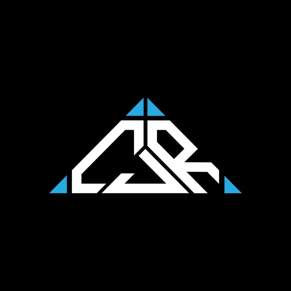 cjr brev logotyp kreativ design med vektor grafisk, cjr enkel och modern logotyp i triangel form.