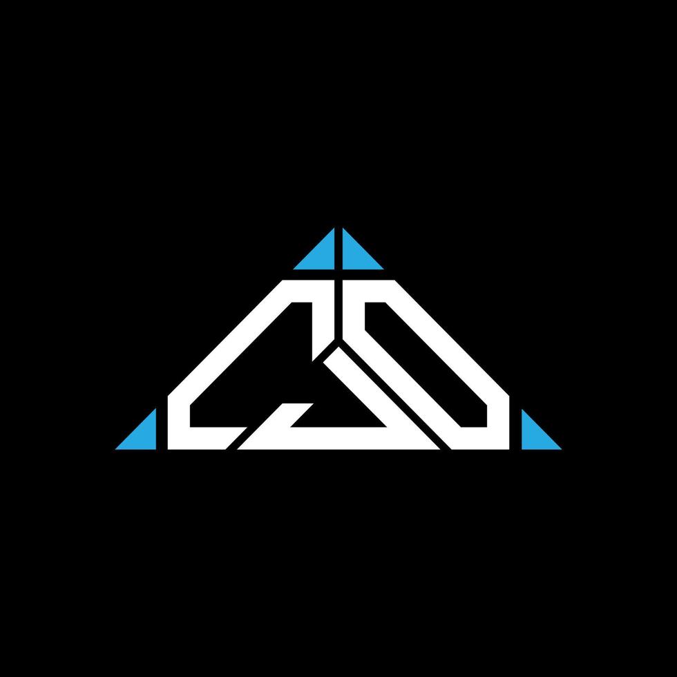 cjo brev logotyp kreativ design med vektor grafisk, cjo enkel och modern logotyp i triangel form.