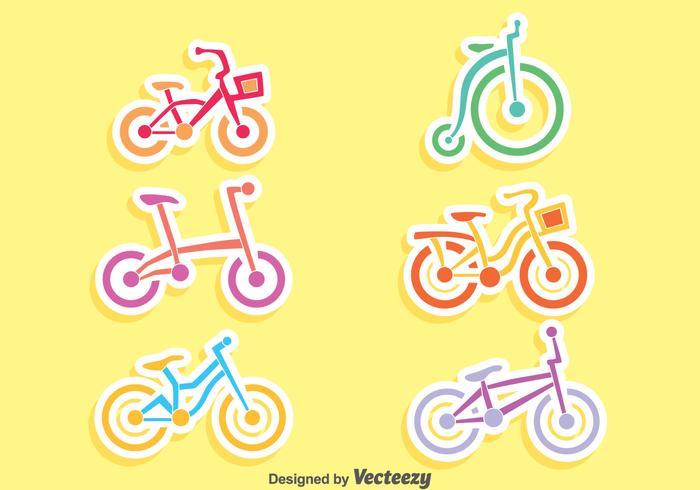 Trevlig Cykel Vector Set