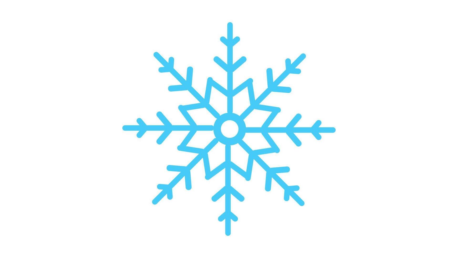 snöflinga ikon. jul och vinter- tema. enkel platt svart illustration på vit bakgrund vektor