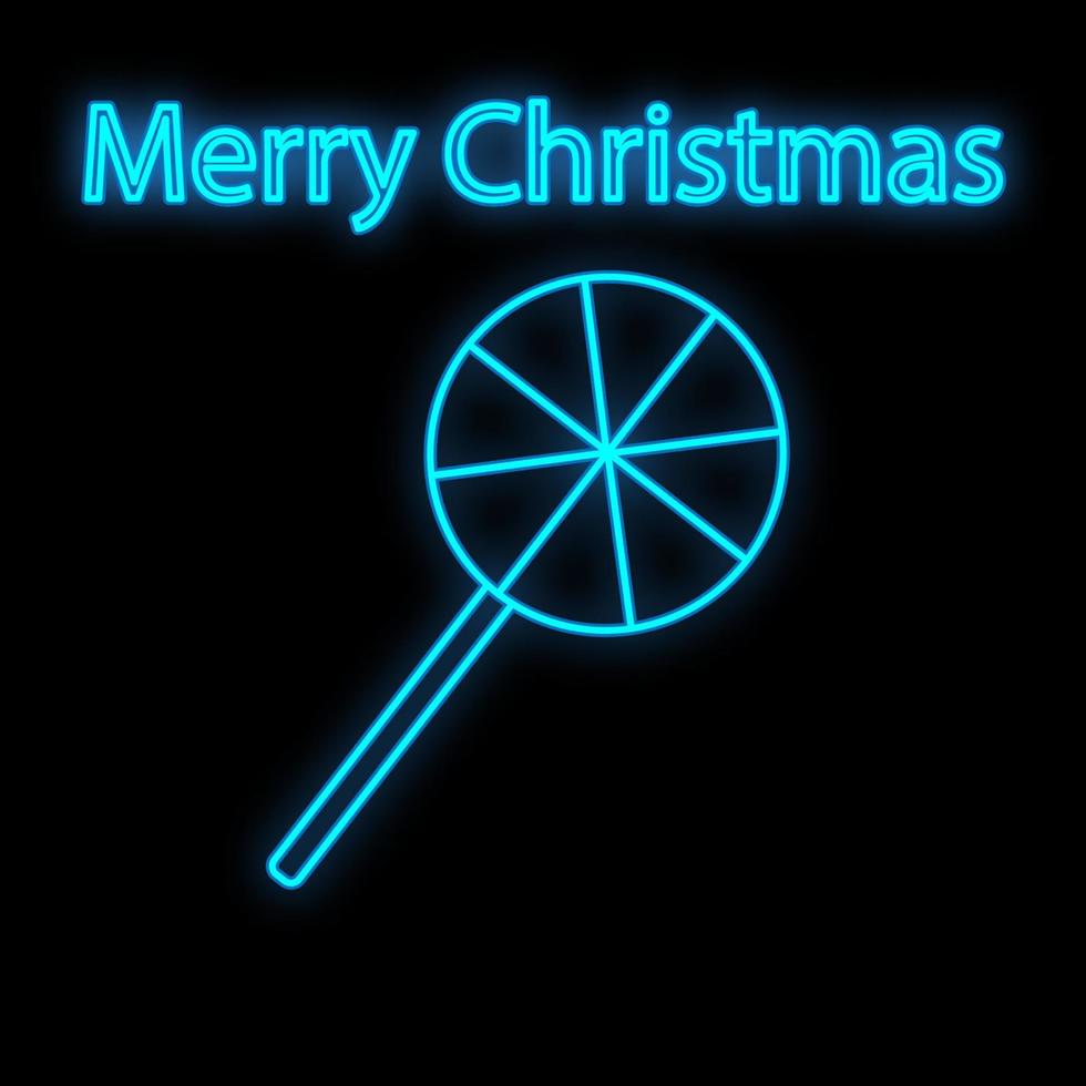 neon jul godis sockerrör ikon i linje stil vektor