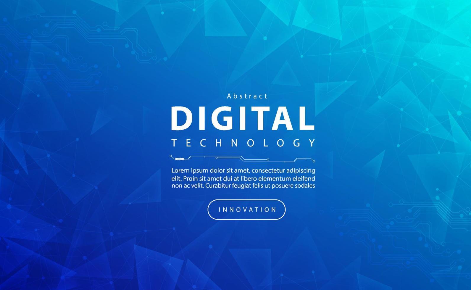 digitales technologiebanner blaugrüner hintergrundkonzept, hellblauer technologieeffekt, abstrakte technologie, innovative zukünftige daten, internetnetzwerk, ai big data, linien punktverbindung, illustrationsvektor vektor