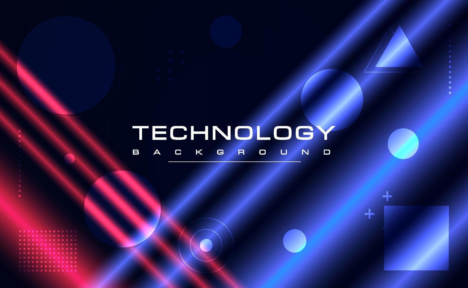 digitale technologie geometrischer roter blauer farbverlauf hintergrund, ai big data, abstrakte cyber cloud neon tech, innovation zukunft, usa vereinigte staaten amerika flagge internet netzwerk verbinden, illustrationsvektor vektor