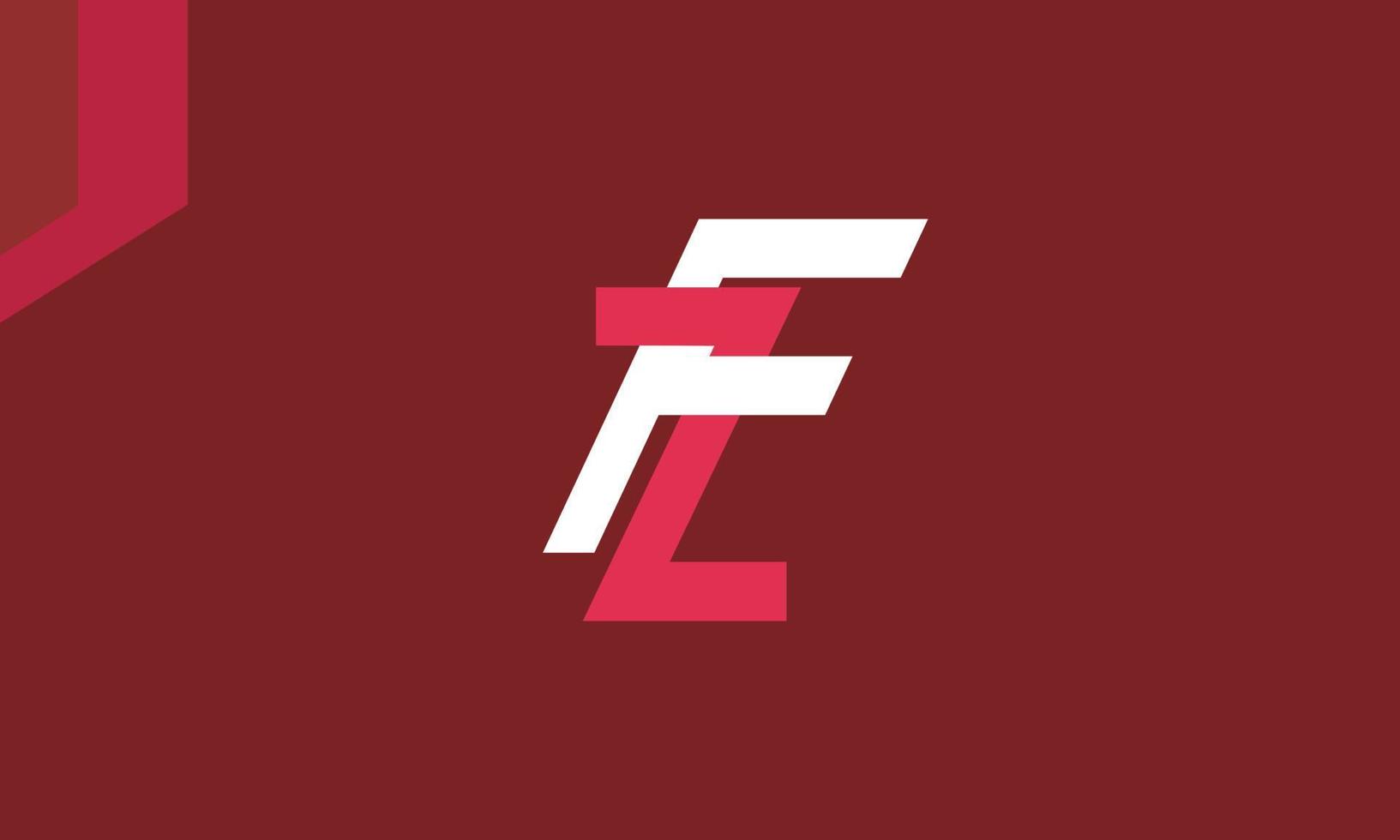 alfabetet bokstäver initialer monogram logotyp fz, zf, f och z vektor