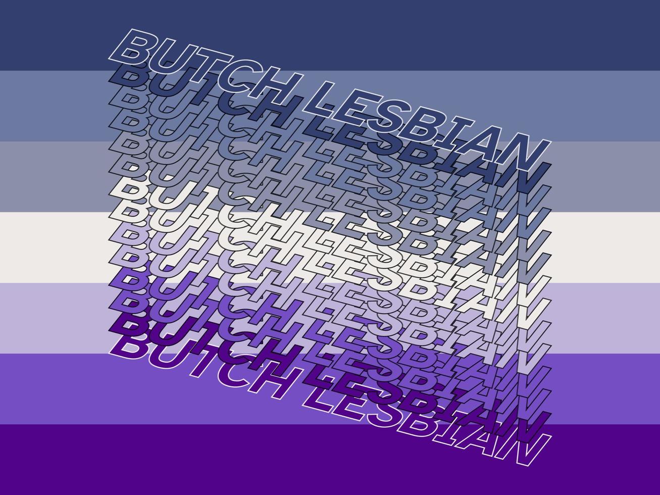 Butch-Lesbenstolz-Flagge. symbol der lgbt-gemeinschaft. Pride Flag Poster, Symbol, Logo, Zeichen, Symbol. Vektor-Illustration vektor