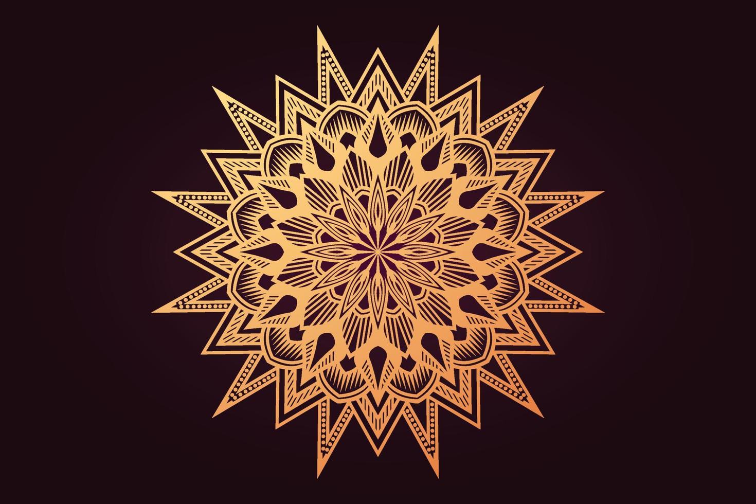 Luxus-Mandala-Design-Hintergrund kostenlos vektor