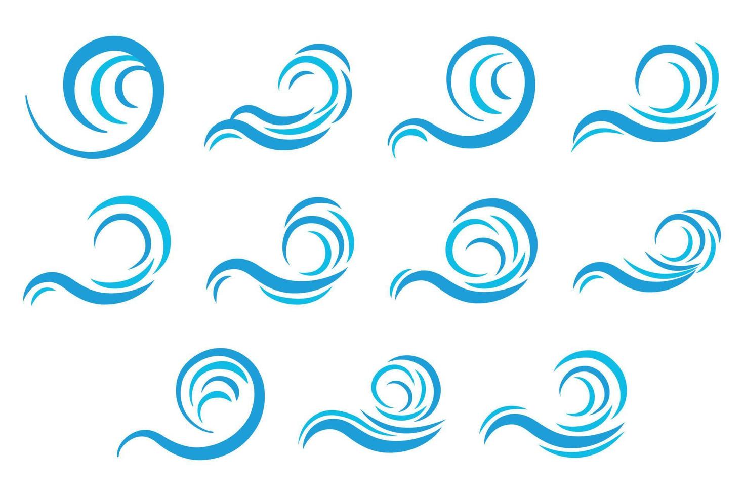 Vinka vatten stänk logotyp ikon vektor