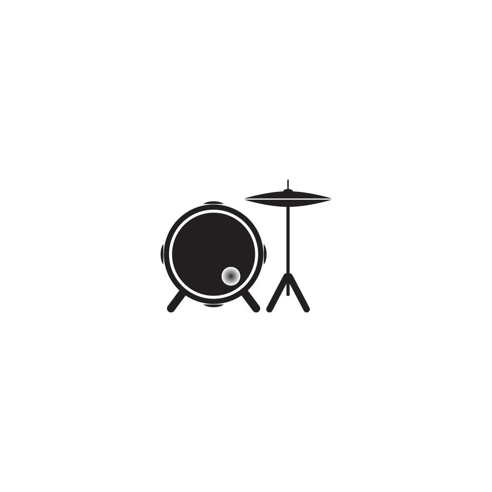 Trommel-Symbol Vektor-Illustration Logo-Design-Vorlage vektor