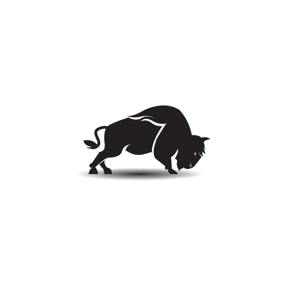 Bison-Logo-Symbol-Vektor-Vorlage-Illustration vektor