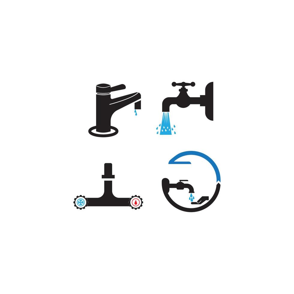 Wasserhahn-Icon-Vektor-Design vektor