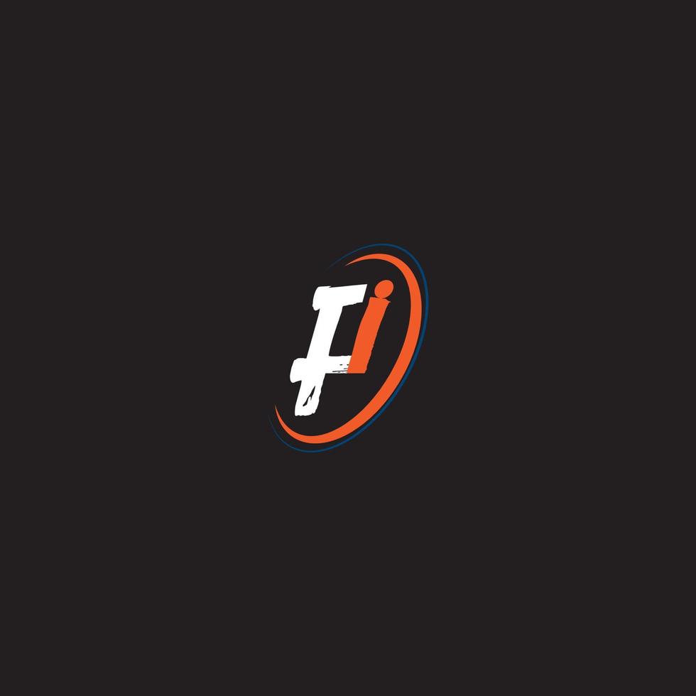 fi enkel rena modern stil första brev logotyp vektor