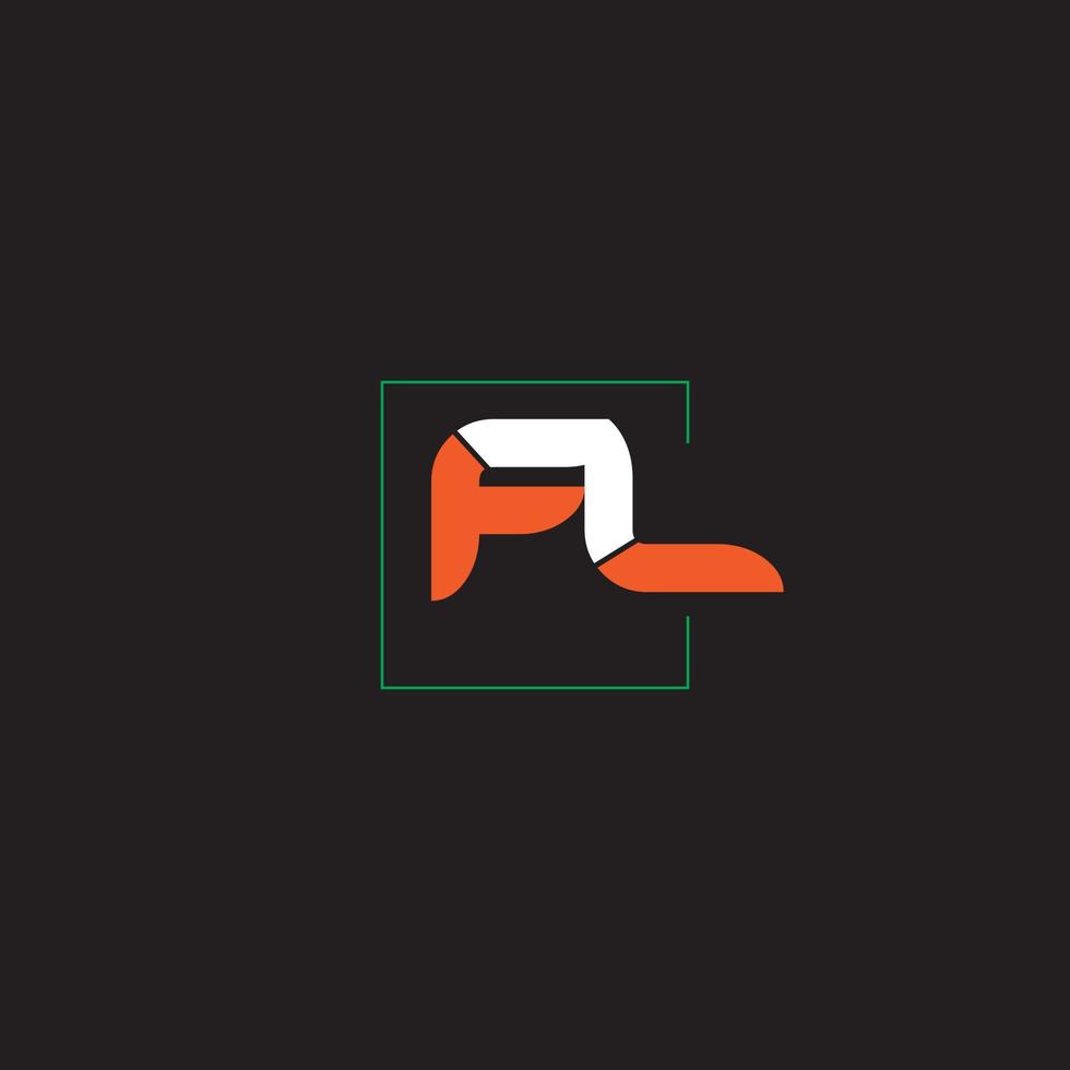 fl einfacher, sauberer, moderner Stil Anfangsbuchstaben Logo-Vektor vektor