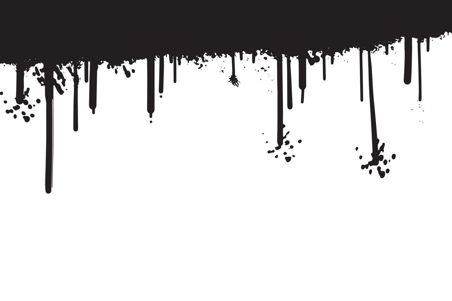 Graphit sprühlackierte Linien und Grunge-Punkte isoliert auf weißem Hintergrund vektor