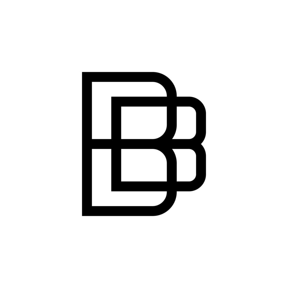 modern första bb logotyp brev enkel och kreativ design begrepp vektor