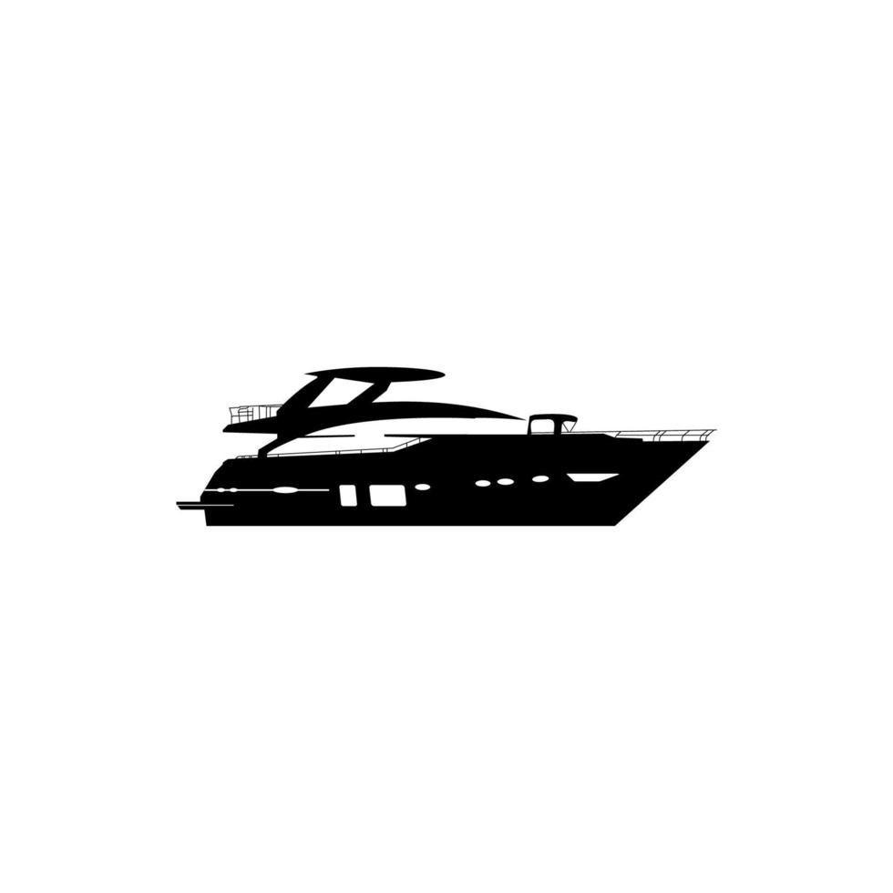 logo symbol silhouette yacht lagervektor vektor