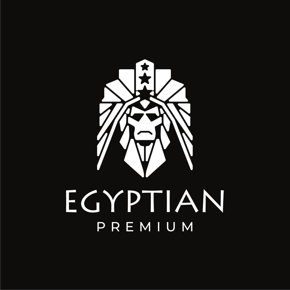 farao. afrika, egypten, egyptisk logotyp eller symbol. årgång vektor illustration