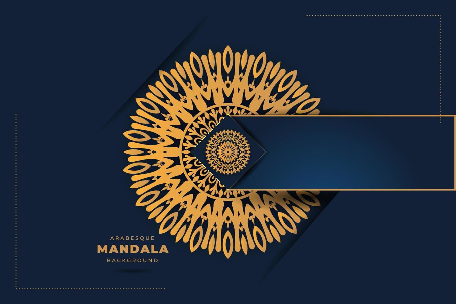 kreativer luxuriöser dekorativer Mandalahintergrund, abstrakter goldener Luxusmusterhintergrund, ideal für Einladung, Flyer, Menü, Broschüre, Postkarte, Hintergrund, Tapete, Dekoration vektor