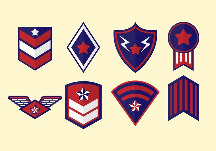 Gratis Militär Badge Vector