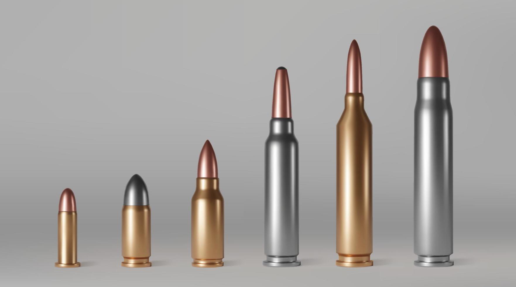 kula patroner, ammunition för pistol vektor