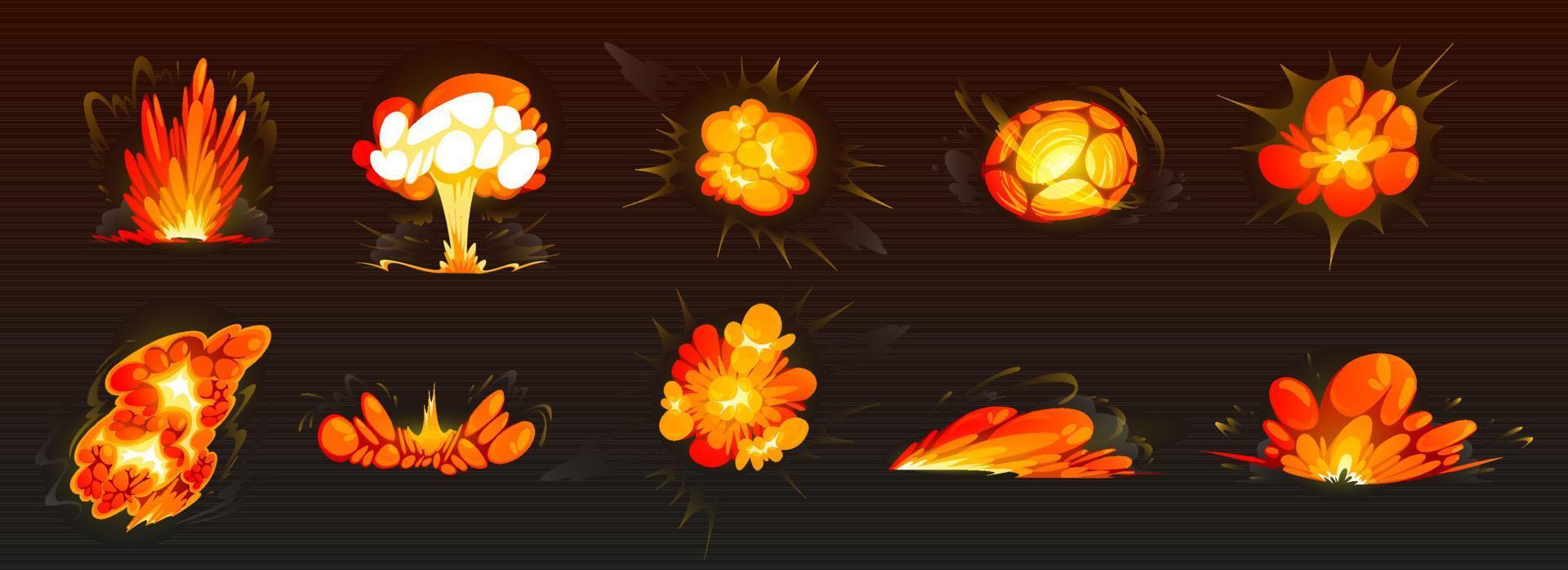 bomba explosioner, brand spricker, kul vektor