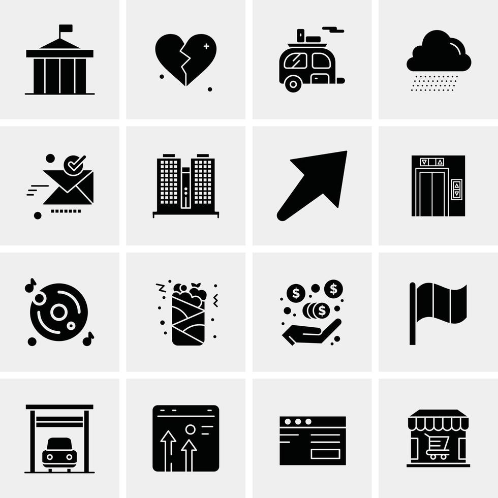 16 universelle Business-Icons Vektor kreative Icon-Illustration zur Verwendung im Web und in mobilen Projekten