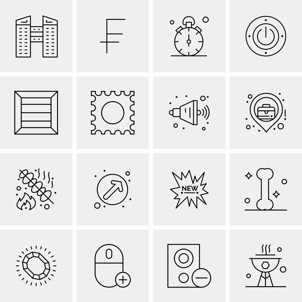 16 universelle Business-Icons Vektor kreative Icon-Illustration zur Verwendung im Web und in mobilen Projekten