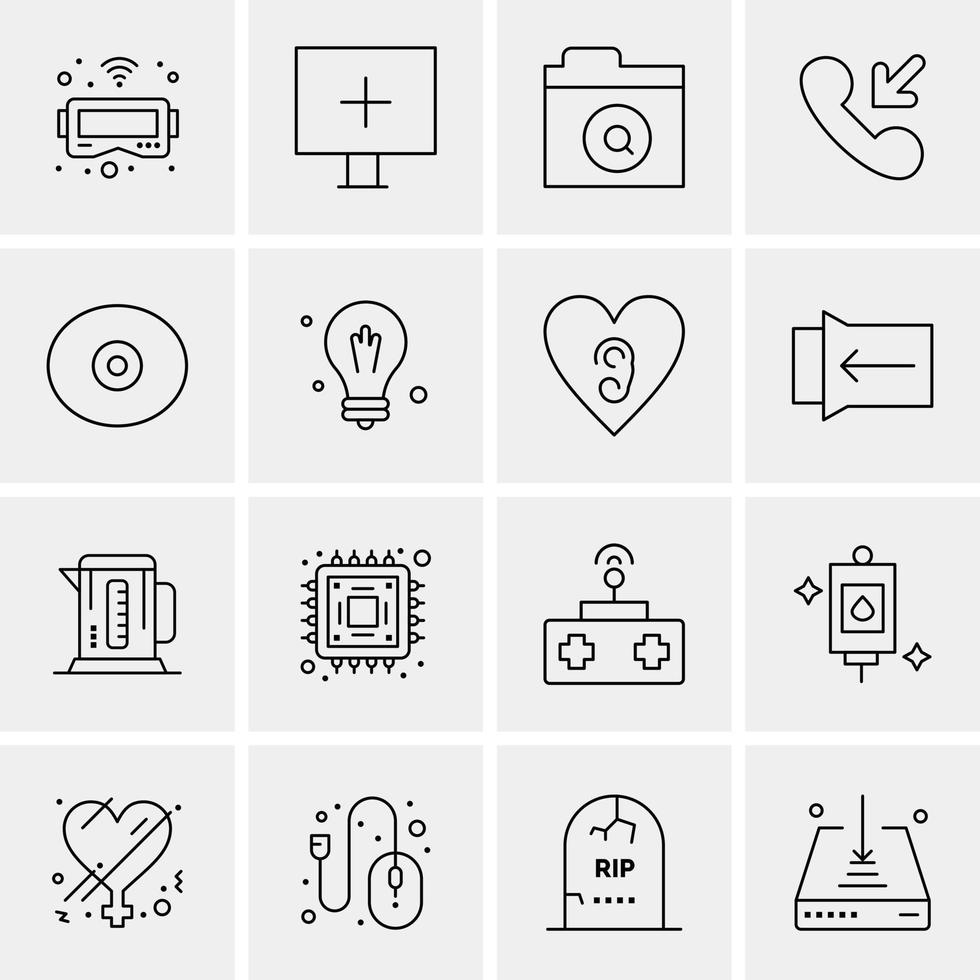 16 universelle Business-Icons Vektor kreative Icon-Illustration zur Verwendung im Web und in mobilen Projekten