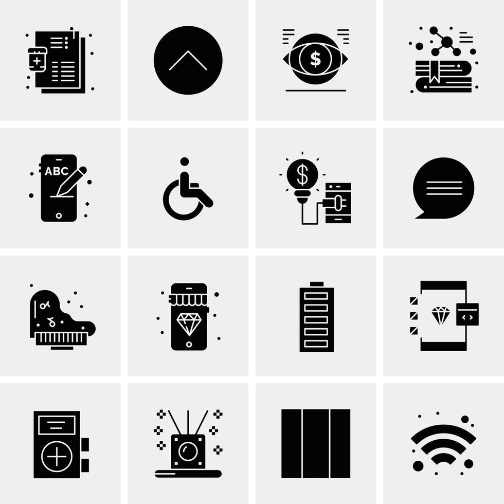 16 universelle Business-Icons Vektor kreative Icon-Illustration zur Verwendung im Web und in mobilen Projekten