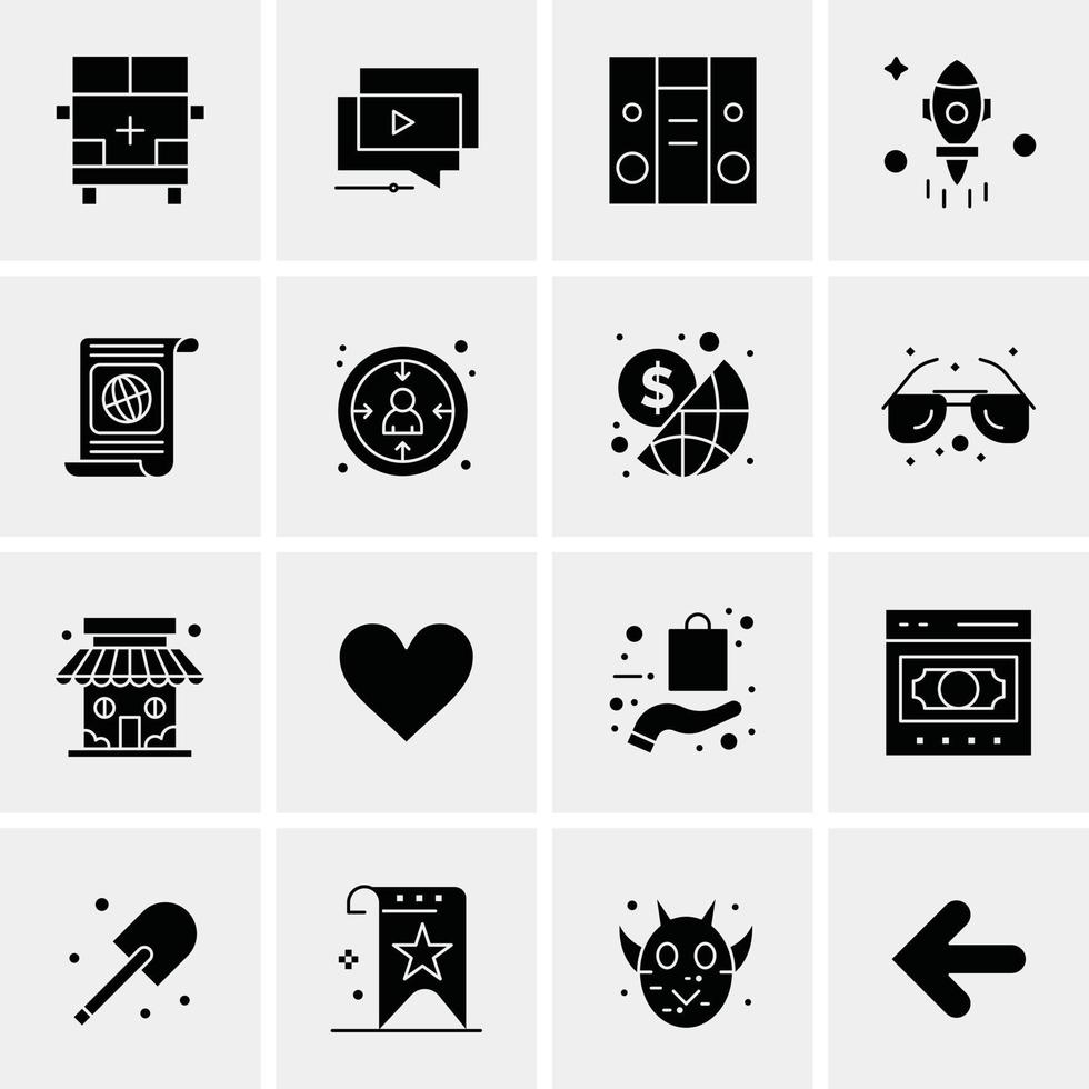 16 universelle Business-Icons Vektor kreative Icon-Illustration zur Verwendung in Web- und mobilen Projekten