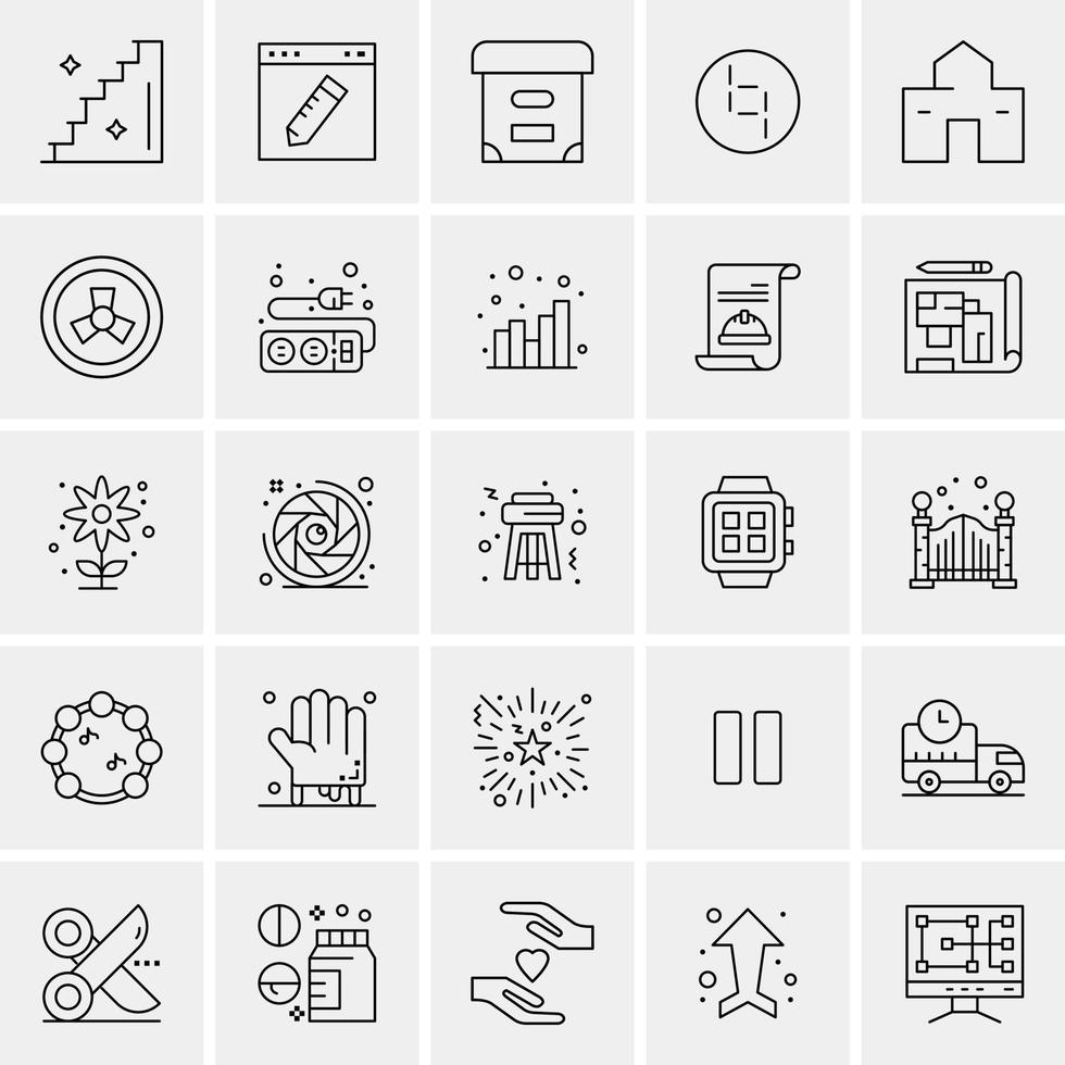 100 fast företag ikoner för webb och skriva ut material vektor