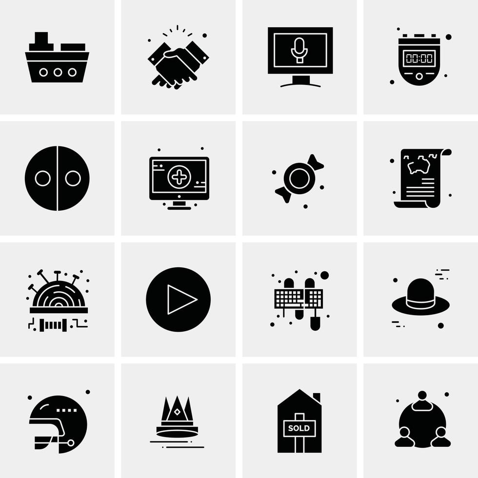 16 universelle Business-Icons Vektor kreative Icon-Illustration zur Verwendung in Web- und mobilen Projekten