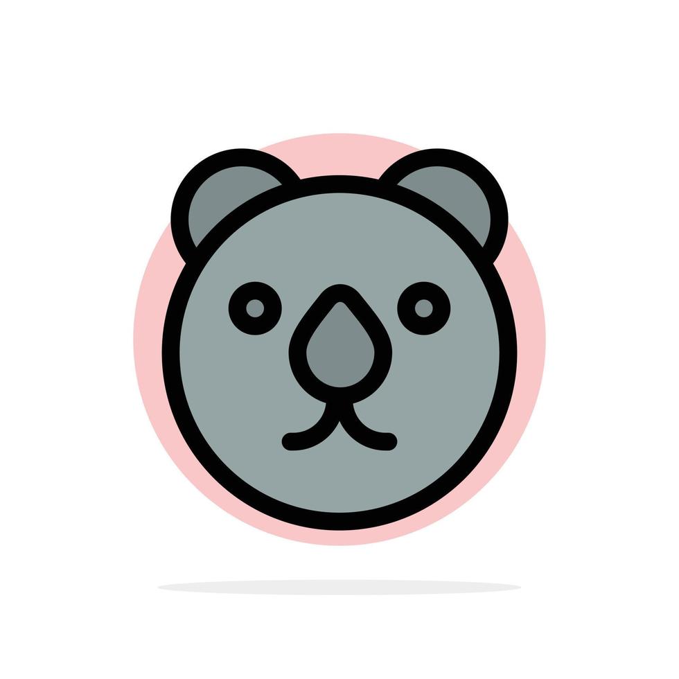 Björn huvud rovdjur abstrakt cirkel bakgrund platt Färg ikon vektor