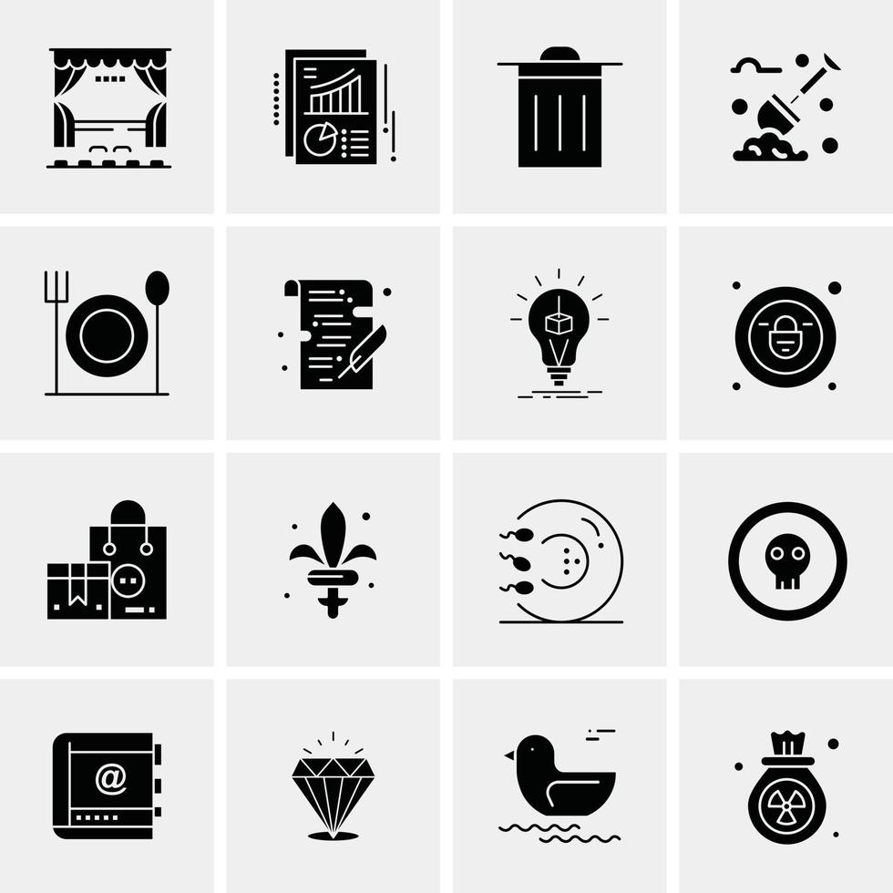 16 universelle Business-Icons Vektor kreative Icon-Illustration zur Verwendung in Web- und mobilen Projekten