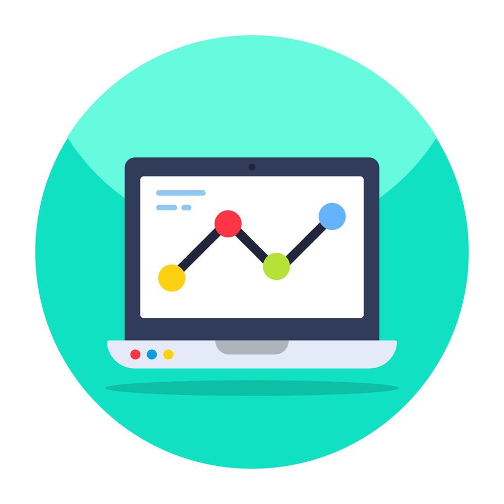 färgad design ikon av uppkopplad statistik vektor